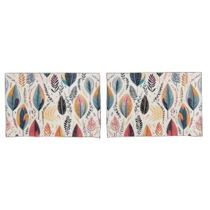 Boho Leaves Sienna Pillowcase