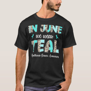 Boho Leopard June We Wear Teal Myasthenia Gravis A T-Shirt