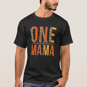 Boho Leopard One Thankful Mama Fall Vibes Thanksgi T-Shirt