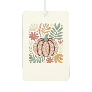 Boho Leopard Pumpkin Fall � Retro Autumn Floral Ha Car Air Freshener
