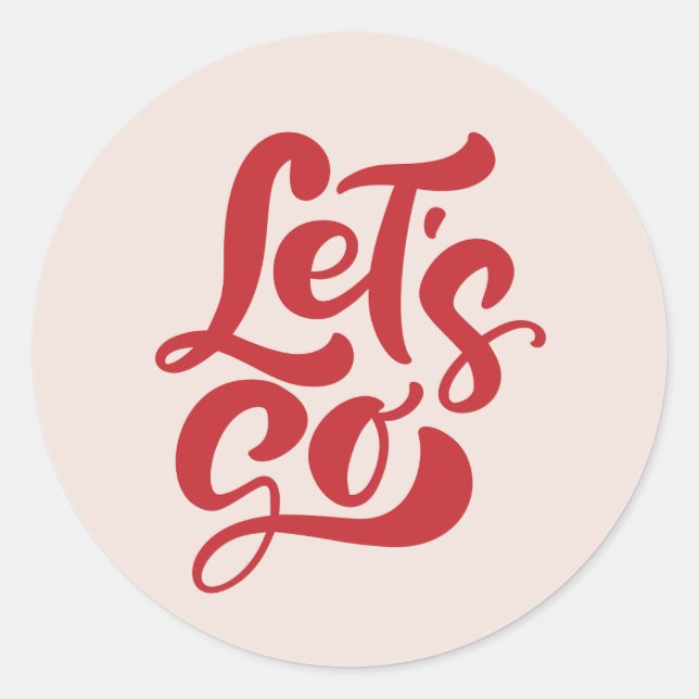 Boho Let's Go Bullet Journal  Classic Round Sticker (Front)