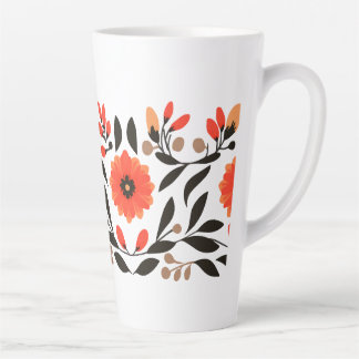 Boho liberty flowers latte mug