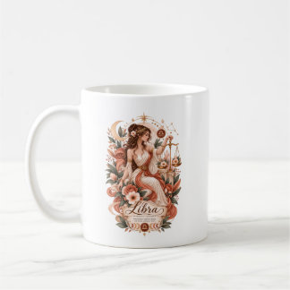 Boho Libra Zodiac Terracotta Botanical Astrology Coffee Mug