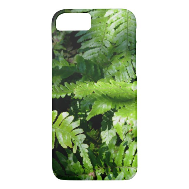 Boho light green Spring woodland Ferns Case-Mate iPhone Case (Back)