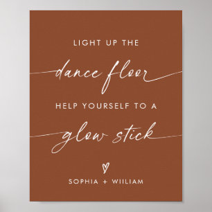 Boho Light Up the Dance Floor   Glow Sticks Sign