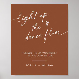 Boho Light Up the Dance Floor   Glow Sticks Sign