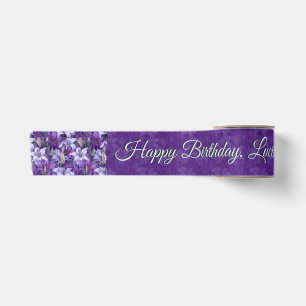 Boho Lilies Flower Party Satin Ribbon