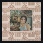 Boho Line Pattern in Terracotta Custom Photo Frame Faux Canvas Print<br><div class="desc">Boho Line Pattern in Terracotta Custom Photo Frame Canvas Print</div>