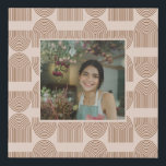 Boho Line Pattern in Terracotta Custom Photo Frame Faux Canvas Print<br><div class="desc">Boho Line Pattern in Terracotta Custom Photo Frame Canvas Print</div>