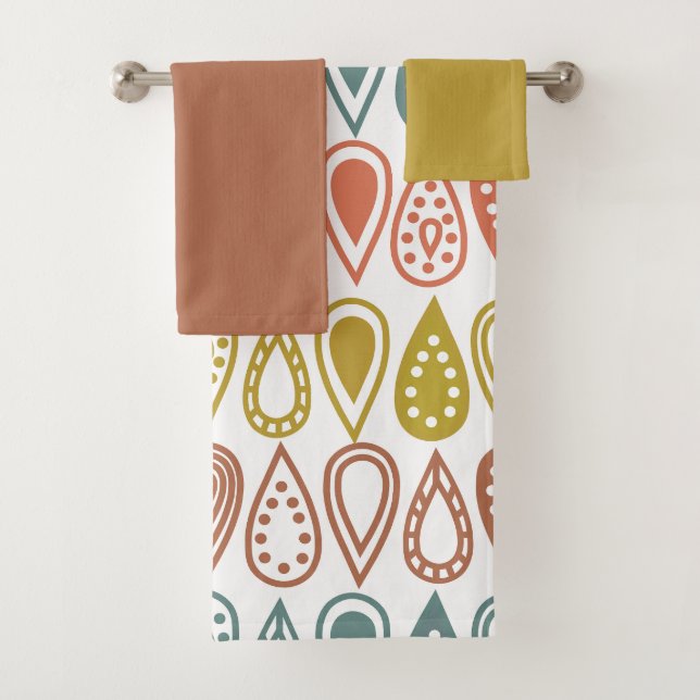 Boho Lines  Bath Towel Set (Insitu)