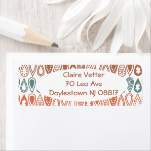 Boho Lines  Return Address Label