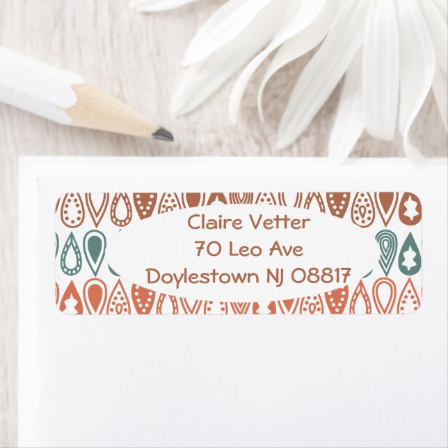 Boho Lines  Return Address Label (Insitu)