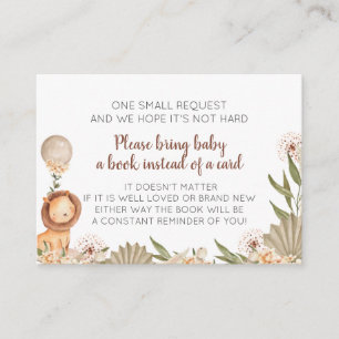 Boho Lion watercolor pampas g Receiving Card