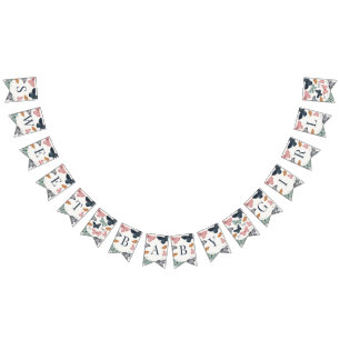 Boho Little Butterfly Baby Shower Decor Bunting