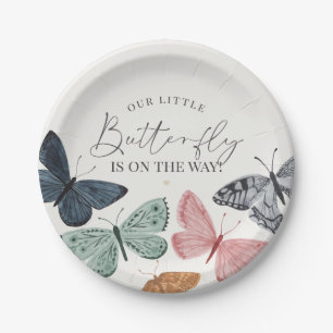 Boho Little Butterfly Baby Shower Tableware Paper Plate