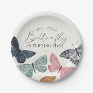 Boho Little Butterfly Birthday Party Tableware Paper Plate