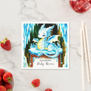 Boho Little Dragon Baby Shower Napkin