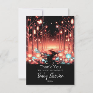 Boho Little Enchanted Forest Baby Shower Thank You Card