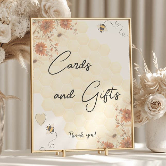 Boho Little Honey Baby Shower Cards And Gifts Sign (Creator Uploaded)