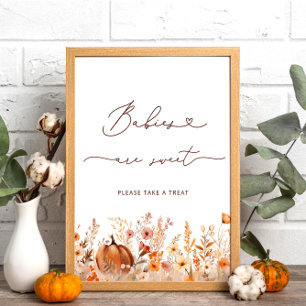 Boho Little Pumpkin Fall Babies are Sweet  Poster