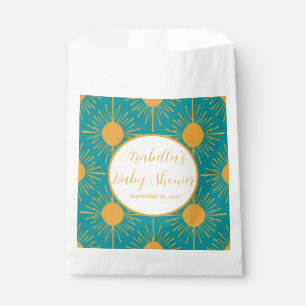 Boho Little Ray of Sun Turquoise Baby Shower Favour Bag