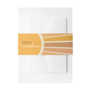 Boho Little ray of Sunshine Baby Shower Invitation Belly Band