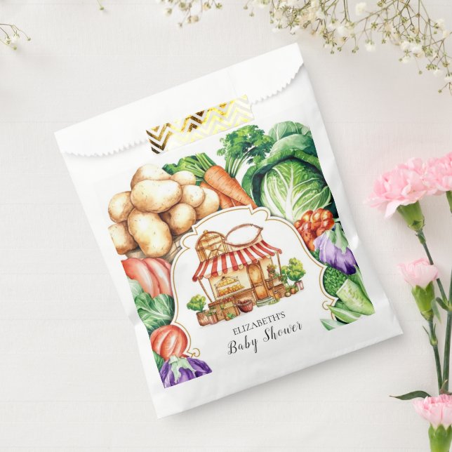 Boho Locally Grown Farmer's Market Baby Shower Favour Bag (Sealed)