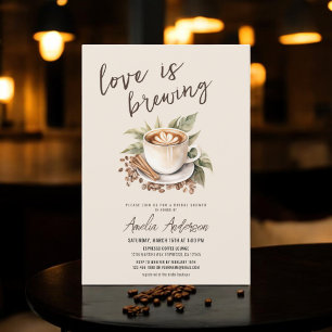 Boho Love is Brewing Bridal Shower Invitation