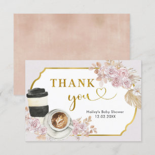 Boho Love is Brewing Bridal Shower Thank You Card