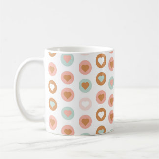 Boho Loving Hearts Love Valentines Colourful Coffee Mug