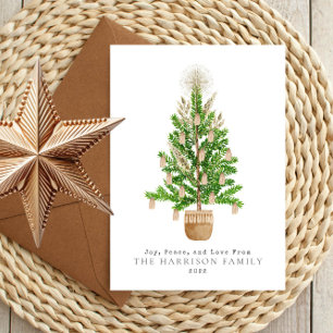 Boho Macrame Christmas Tree Holiday Card