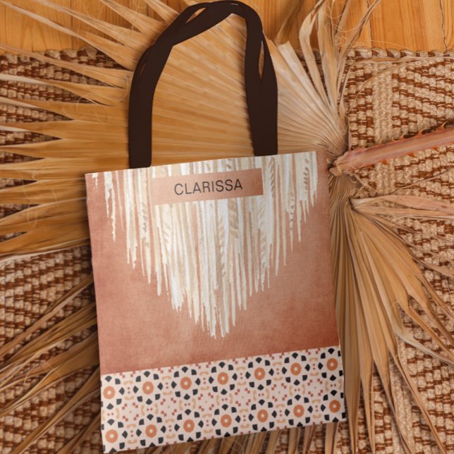 Boho Macrame Southwestern Bachelorette Tote Bag (Creator Uploaded)