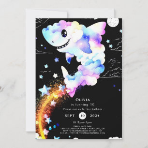 Boho Magical Marine Shark Birthday Invitation