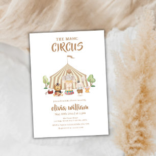 Boho Magical Safari Carnival Circus Baby Shower Invitation