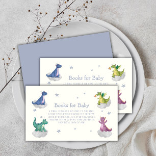 Boho Magical Sky Dragon Books For Baby Shower Enclosure Card
