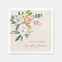 Boho Magnolia Napkin Bridal Shower Party L201