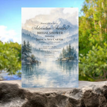 Boho Maintain Lake Trees Adventure Bridal Shower 