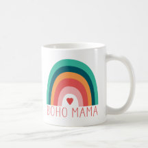 Boho Mama Rainbow Modern Bright Colours Trendy 