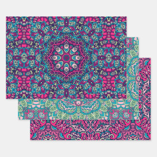 Boho Mandala Abstract Design Wrapping Paper Sheet