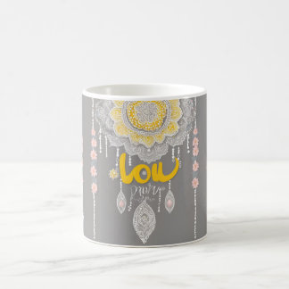 Boho Mandala Dreamcatcher Personalized Gray AI art Coffee Mug
