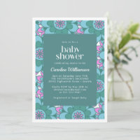 Boho Mandala Flower Colourful Groovy Baby Shower