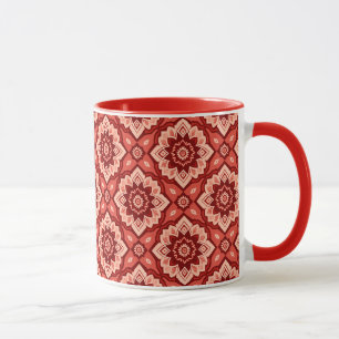 Boho Mandala Geometric Floral Pattern Mug