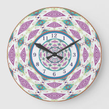 Boho Mandala  Large Clock