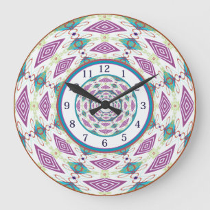 Boho Mandala  Large Clock