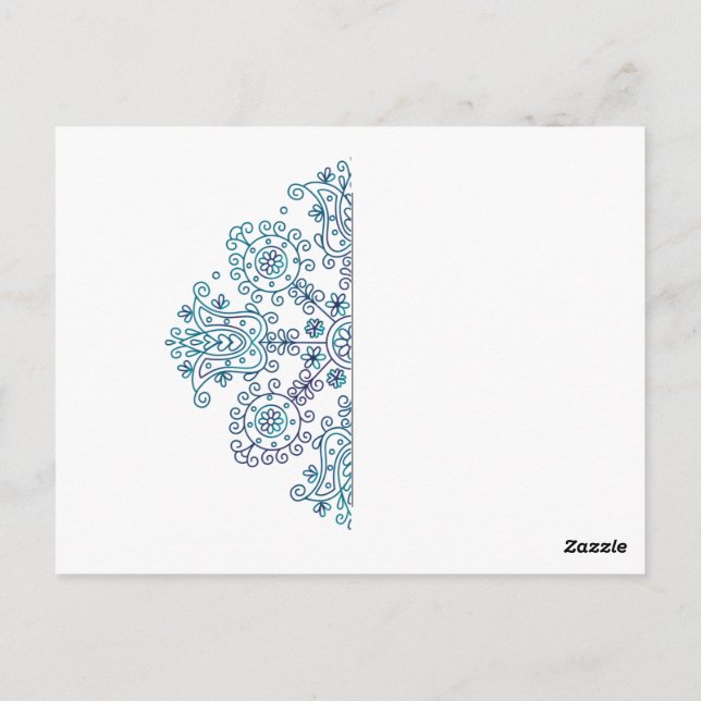 Boho Mandala Postcard (Back)