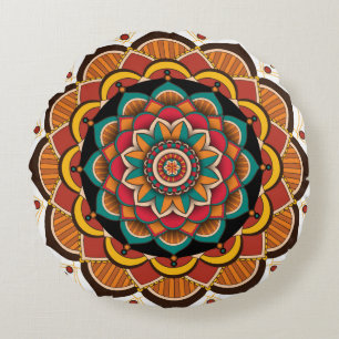 Boho Mandala Round Cushion
