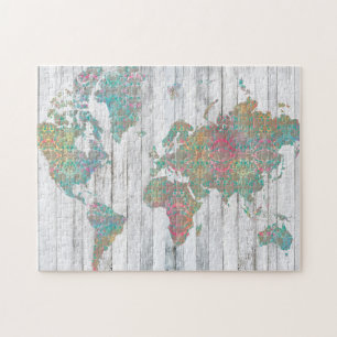 Boho Map II Jigsaw Puzzle
