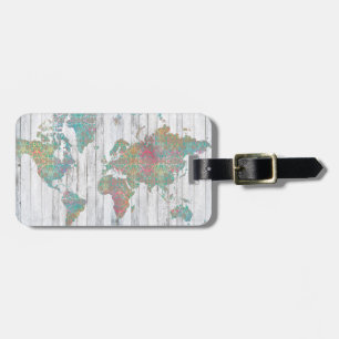 Boho Map II Luggage Tag