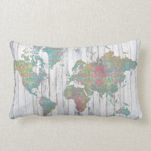 Boho Map II Lumbar Cushion