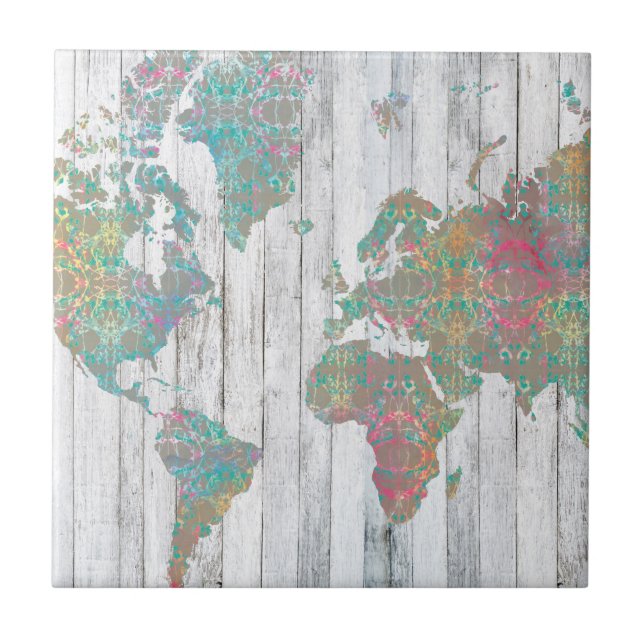 Boho Map II Tile (Front)